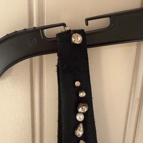 LoveShackFancy Black Mini Dress with White Embellishments - Picture 6 of 8